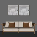 modern double sofa 3d model