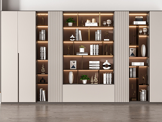 Modern bookcase 3d model