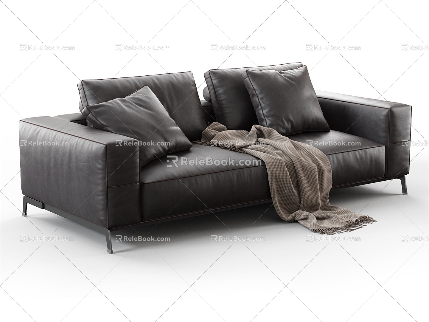 Modern double sofa 3d model