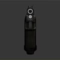 Futuristic Tech Inspired Handgun With Black Grip And Blue LED Accents