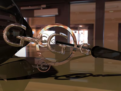 Elegant Luxury Jewelry Necklace Featuring Silver Chain And Modern Design Elements 3d model