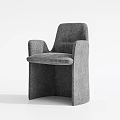 Modern Single Accent Chair With Beige Brown Gray Upholstery And Armrest Design