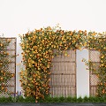 Vines Vines Fence Grille Wall Greening Wall Hedge 3d model