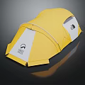 Yellow Camping Tent With White Panels And Modern Design For Outdoor Adventures