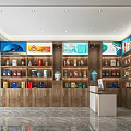 Spacious Modern Tobacco and Liquor Store Interior With Shelves of Liquor Bottles and Tobacco Products