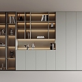 Decorative Cabinet Bookcase Locker Book Ornaments 3d model