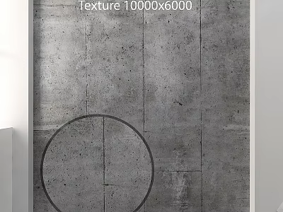 Concrete Wall Texture Design With Black Circular Ring And Seam Patterns 3d model