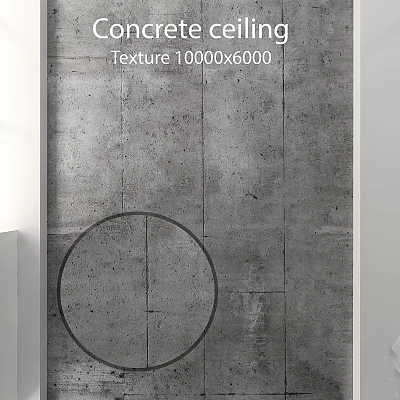 Concrete Wall Texture Design With Black Circular Ring And Seam Patterns 3d model