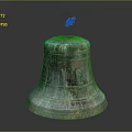 Ancient Bronze Bell With Intricate Carved Patterns And Rustic Surface Texture 3d model