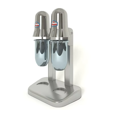 Stainless Steel Double Cup Electric Kitchen Blender With Modern Design 3d model