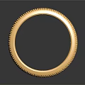 Exquisite Gold Ring With Braided Texture Shiny Surface And Clear Reflection 3d model