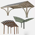 Wooden And Metal Outdoor Pergola Designs With Slatted Roof And Canopy Frame Structures
