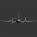 White Small Aircraft With Twin Propellers And TC ABX Identification Markings