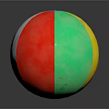 Vibrant Multicolored Play Ball With Red Green Yellow And Blue Sections