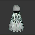 White Feather Badminton Shuttlecock with Black Band and Cork Head for Daily Life Use