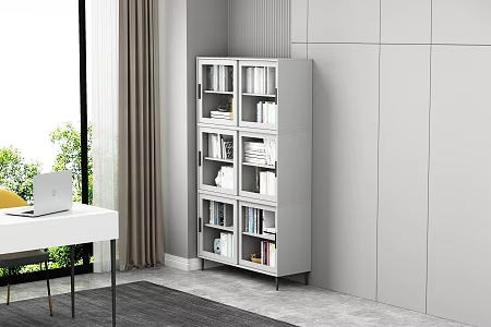 Modern Bedroom Study Bookcase 3d model