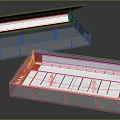 Transparent Boxes Decorative Ornament Set With White Cards Red Borders And IVD Labels