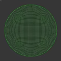 Round Area Rug Featuring Gradient Blue To Brown Ombre Design And Soft Texture
