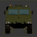 Green Military Tank With Multiple Wheels And Advanced Top Equipment Design