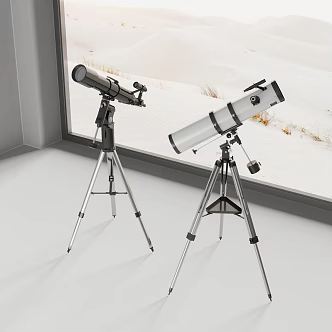 modern telescope astronomical telescope 3d model