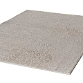 Light Gray Square Rug With Soft Textured Surface For Modern Living Room 3d model