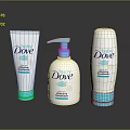 Baby Dove Gentle Baby Care Products Three Bottles with Blue White Design