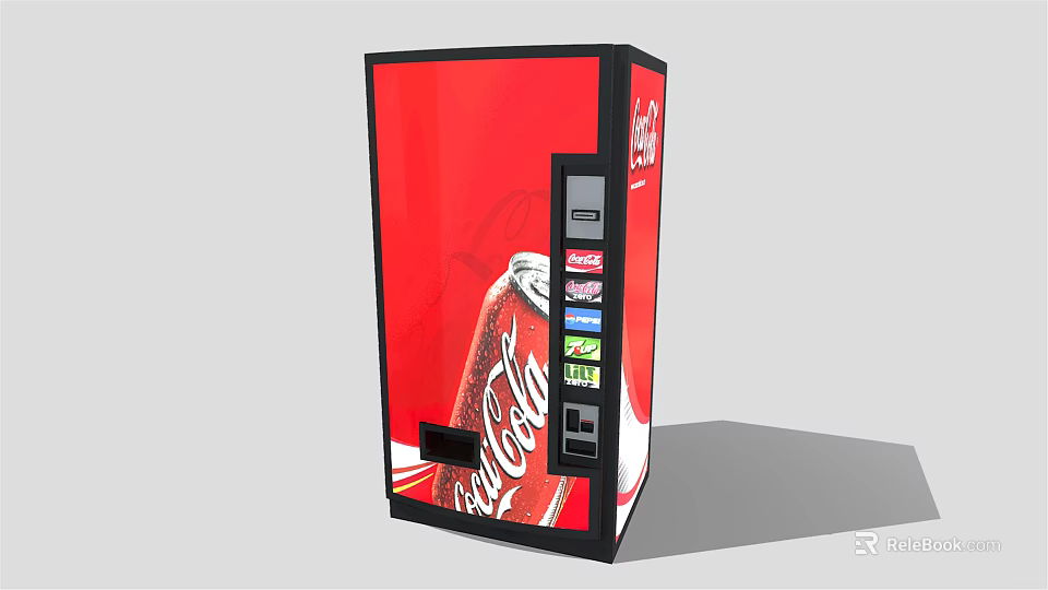 Red Coca Cola Commercial Vending Machine For Beverage Dispensing Equipment 3d model 