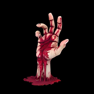 blood hand 3d model
