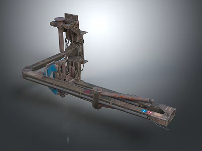 Biomechanical Device With Metal Structure Wheels And Pipes For Creatures 3d model
