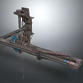 Biomechanical Device With Metal Structure Wheels And Pipes For Creatures