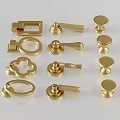 Golden Door Handles With Various Stylish Shapes And Decorative Designs For Home