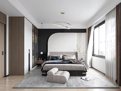 Modern Bedroom Simple Bedroom 3d model