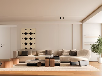 Modern Living Room Sofa Combination 3d model