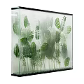 Modern Decorative Lightbox Featuring Green Plant Leaves On Transparent Surface For Interior Wall Decoration