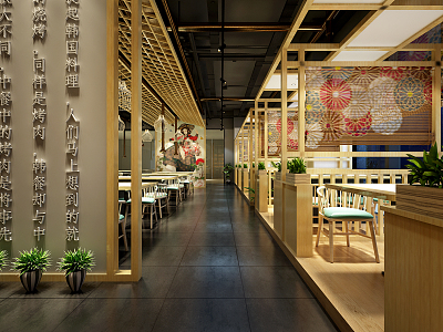 Korean BBQ Restaurant 3d model