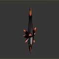 Flaming Axe With Red And Yellow Fiery Design Gray Handle Fantasy Weapon