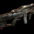 modern submachine gun 3d model