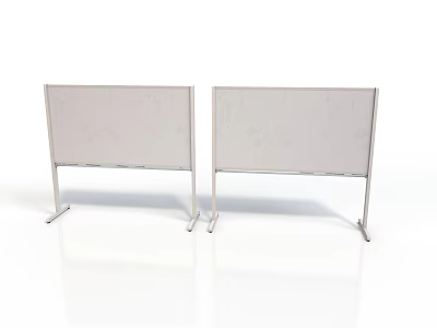 Two Standing Whiteboards With Metal Stands For Household And Office Use 3d model