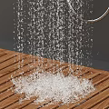Modern Wall Mounted Shower System with Rainfall Water Flow and Handheld Sprayer in Black Bathroom
