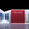 OneShow Exhibition Booth Design With Red White Panels And Wrestling Architecture