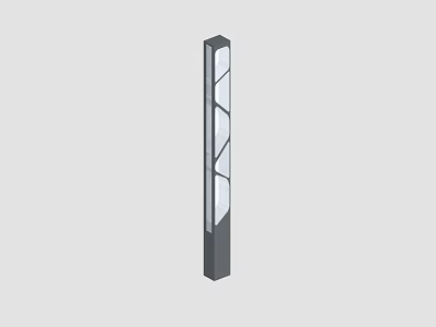 Modern Minimalist Floor Lamp With Slim Black Frame And White Light Panels 3d model