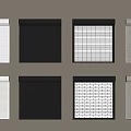 Variety of Window Blinds in White Dark Brown Gray Slats and Designs