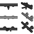 Industrial Equipment Mechanical Parts Featuring Various Black Gray Designs And Durable Build