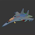 Detailed Gray Military Fighter Jet Model With Cockpit And Wings Design
