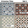 Decorative Tiles With Various Patterns Including Amsterdam And Baldonnel Designs