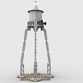 LEGO toy building blocks water tower construction 3d model