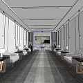 Modern Hotel Public Lounge Interior With Comfortable Sofas Chairs Elegant Lighting And Neutral Walls