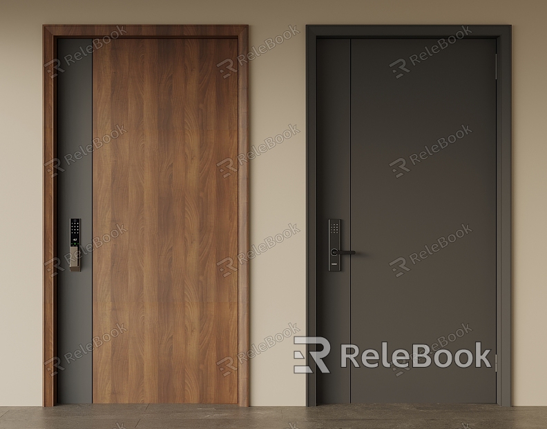 Modern entry door security door model