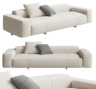 Modern Multiplayer Sofa Double Sofa 3d model