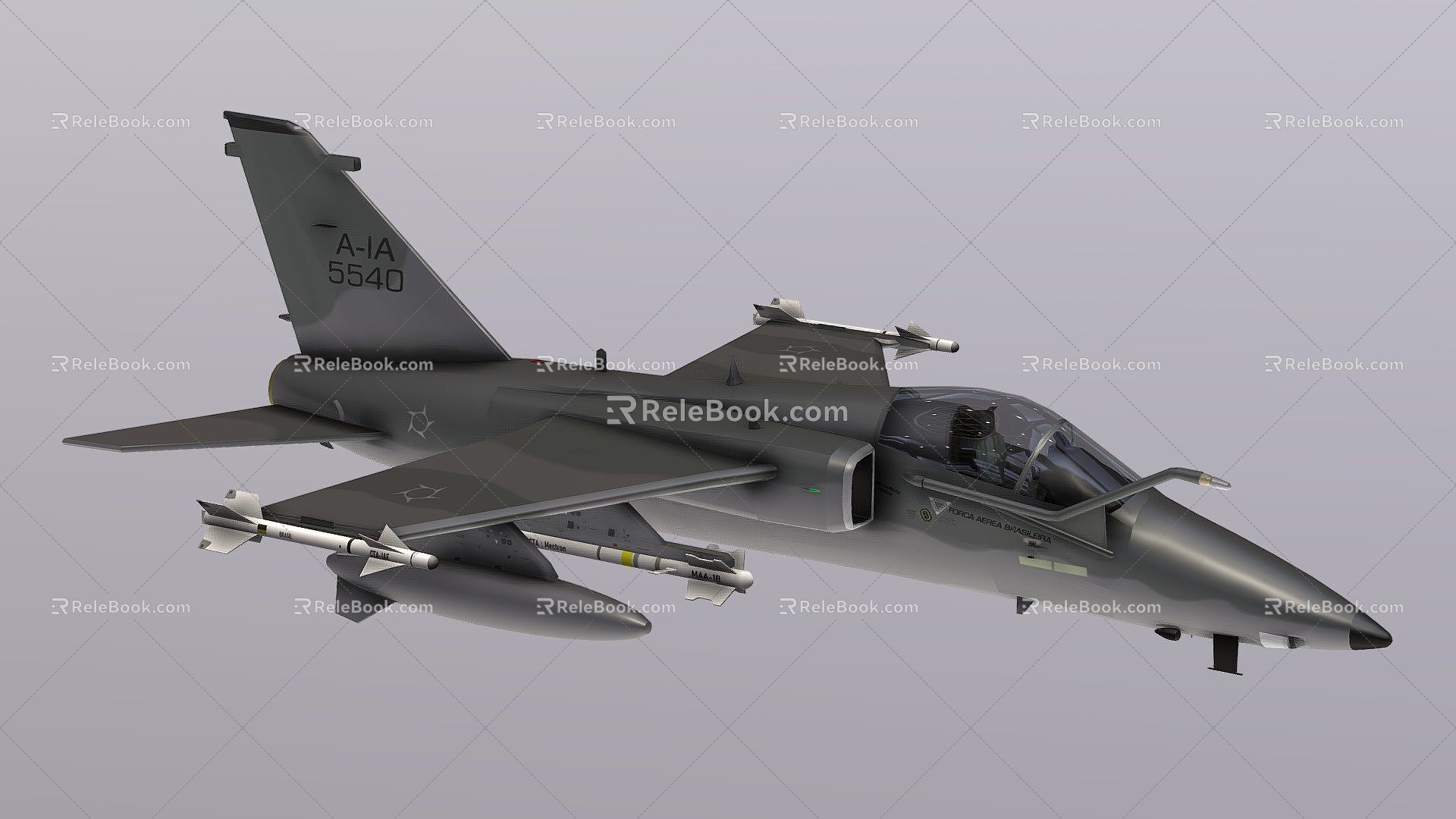 brazilian air force fighter 3d model